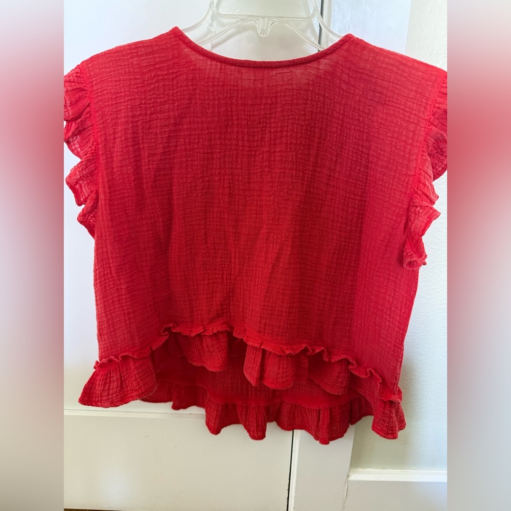 NWOT Free People Top with Ruffles